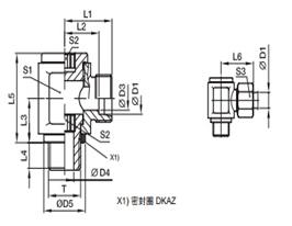 DSVW-M 低壓鉸接式接頭-公制螺紋金屬密封、PARKER卡套接頭、parker球閥