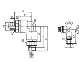 DG 208-R 90°滾珠軸承雙旋轉(zhuǎn)接頭、PARKER接頭、PARKER卡套接頭