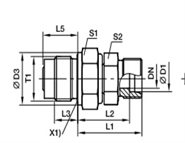 DVGE-M 端直通滑動軸承旋轉(zhuǎn)接頭、PARKER卡套接頭parker球閥