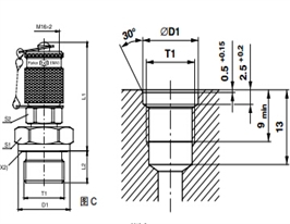 測(cè)壓接頭 EMA3 外螺紋測(cè)試點(diǎn)接頭 - 連接螺紋M16x2、PARKER卡套接頭、PARKER接頭