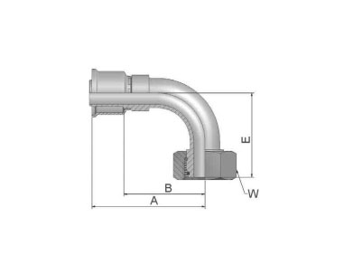 Parker膠管派克膠管接頭26系列1CF26公制24°錐內(nèi)螺紋帶O形圈 輕系列 90°接頭、parker球閥、PARKER接頭