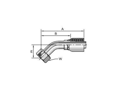 Parker膠管派克膠管接頭43系列1CE43公制24°錐內(nèi)螺紋帶O形圈 輕系列 45°接頭、parker球閥、PARKER接頭